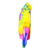 854MS Dyenomite Multi-Color Spiral Hooded Tie-Dyed Sweatshirt Flo Rainbow Spiral