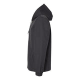 EXP95NB Independent Trading Co. Water-Resistant Hooded Windbreaker Black/ Black