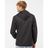 EXP95NB Independent Trading Co. Water-Resistant Hooded Windbreaker Black/ Black