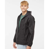 EXP95NB Independent Trading Co. Water-Resistant Hooded Windbreaker Black/ Black