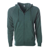 PRM33SBZ Independent Trading Co. Special Blend Raglan Full-Zip Hooded Sweatshirt Moss