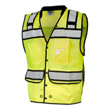 S5006-5007 Kishigo High Performance Surveyors Snap Vest Lime