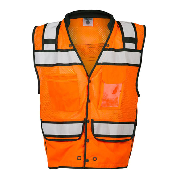 S5006-5007 Kishigo High Performance Surveyors Snap Vest Orange