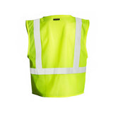 1083-1084 Kishigo 4 Pocket Hook and Loop Mesh Vest Lime