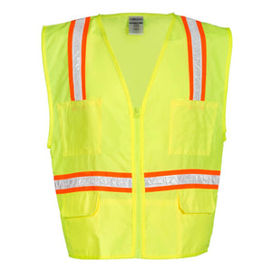 1091-1092 Kishigo Multi-Pocket Surveyors Vest Lime