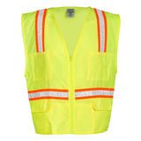 1091-1092 Kishigo Multi-Pocket Surveyors Vest Lime