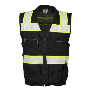 B500 Kishigo EV Series® Enhanced Visibility Professional Utility Vest Black/ Lime