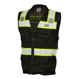 B500 Kishigo EV Series® Enhanced Visibility Professional Utility Vest Black/ Lime