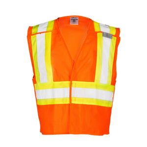 1174-1176 Kishigo Contrasting Mesh Breakaway Vest Orange