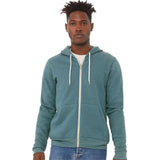 3739 BELLA + CANVAS Sponge Fleece Full-Zip Hoodie Heather Deep Teal