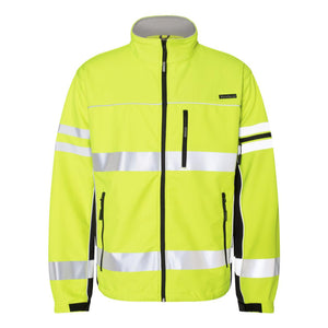 JS137-138 Kishigo Premium Black Series® Class 3 Soft Shell Jacket Lime