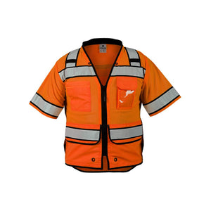 S5014-5015 Kishigo High Performance Surveyors Vest Orange