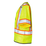 1565-1566 Kishigo Class 3 Mesh Zippered Vest Lime