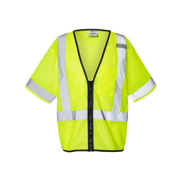 1567-1568 Kishigo Economy Single Pocket Zipper Vest Lime