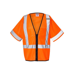 1567-1568 Kishigo Economy Single Pocket Zipper Vest Orange