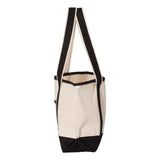 Q125800 Q-Tees 20L Small Deluxe Tote Natural/ Black