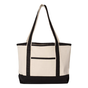 Q125800 Q-Tees 20L Small Deluxe Tote Natural/ Black