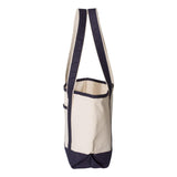 Q125800 Q-Tees 20L Small Deluxe Tote Natural/ Navy