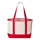 Q125800 Q-Tees 20L Small Deluxe Tote Natural/ Red