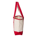 Q125800 Q-Tees 20L Small Deluxe Tote Natural/ Red