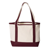 Q125800 Q-Tees 20L Small Deluxe Tote Natural/ Maroon