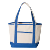 Q125800 Q-Tees 20L Small Deluxe Tote Natural/ Royal