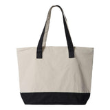 Q1300 Q-Tees 19L Zippered Tote Natural/ Black