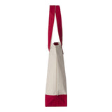 Q1300 Q-Tees 19L Zippered Tote Natural/ Red