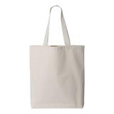 Q4400 Q-Tees 11L Canvas Tote with Contrast-Color Handles Natural/ Natural