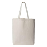 Q4400 Q-Tees 11L Canvas Tote with Contrast-Color Handles Natural/ Natural