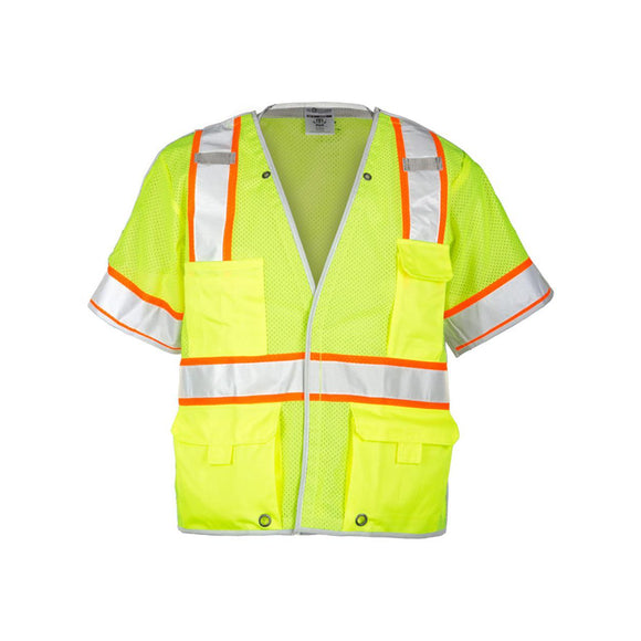 1552-1553b Kishigo Premium Brilliant Series® Breakaway Class 3 Vest Lime