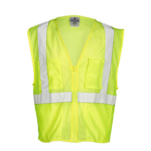 FM419-420 Kishigo Self Extinguishing Mesh Vest Lime