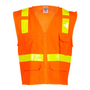 1207-1208A Kishigo Oralite® Solid Front with Mesh Back Vest Orange