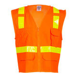 1207-1208A Kishigo Oralite® Solid Front with Mesh Back Vest Orange