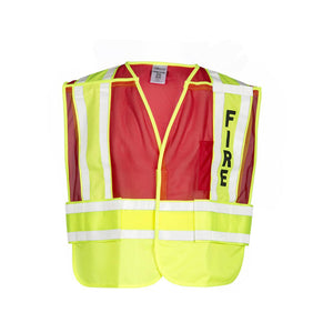 8052BV Kishigo Fire Vest Lime/ Red