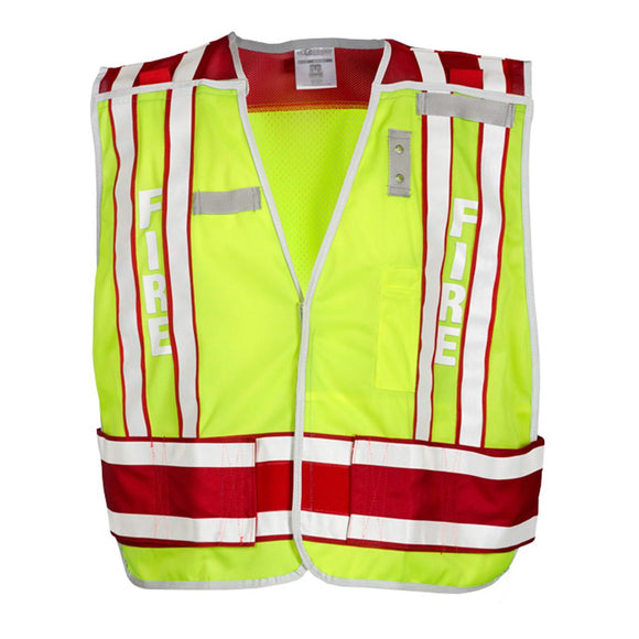 4003BV Kishigo Fire Vest Lime/ Red