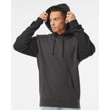 IND4000 Independent Trading Co. Heavyweight Hooded Sweatshirt Charcoal Heather/ Black