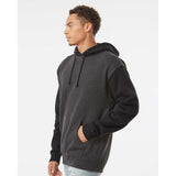 IND4000 Independent Trading Co. Heavyweight Hooded Sweatshirt Charcoal Heather/ Black