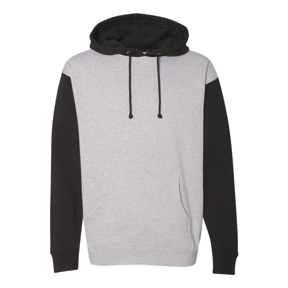 IND4000 Independent Trading Co. Heavyweight Hooded Sweatshirt Grey Heather/ Black