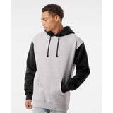 IND4000 Independent Trading Co. Heavyweight Hooded Sweatshirt Grey Heather/ Black