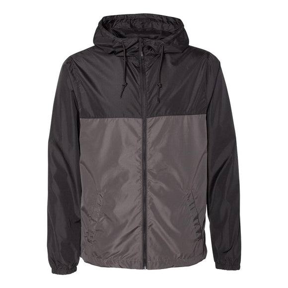 EXP54LWZ Independent Trading Co. Lightweight Windbreaker Full-Zip Jacket Black/ Graphite