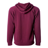 PRM33SBZ Independent Trading Co. Special Blend Raglan Full-Zip Hooded Sweatshirt Maroon