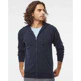 PRM33SBZ Independent Trading Co. Special Blend Raglan Full-Zip Hooded Sweatshirt Classic Navy