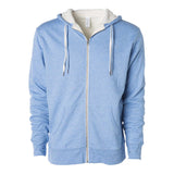 EXP90SHZ Independent Trading Co. Sherpa-Lined Hooded Sweatshirt Sky Heather