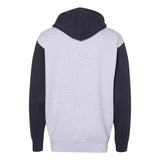 IND4000 Independent Trading Co. Heavyweight Hooded Sweatshirt Grey Heather/ Slate Blue