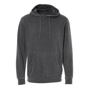 PRM4500 Independent Trading Co. Midweight Pigment-Dyed Hooded Sweatshirt Pigment Black