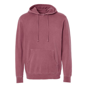 PRM4500 Independent Trading Co. Midweight Pigment-Dyed Hooded Sweatshirt Pigment Maroon