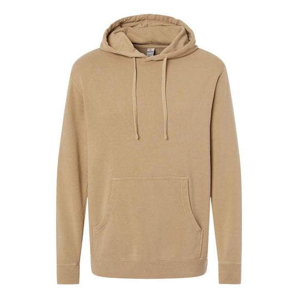 PRM4500 Independent Trading Co. Midweight Pigment-Dyed Hooded Sweatshirt Pigment Sandstone