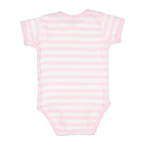 4400 Rabbit Skins Infant Baby Rib Bodysuit Ballerina/ White Stripe