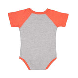 4430 Rabbit Skins Infant Baseball Fine Jersey Bodysuit Vintage Heather/ Vintage Orange